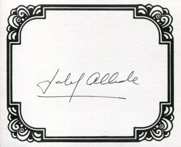 Isabel Allende The House of the Spirits Famous Author Signed Autograph Bookplate