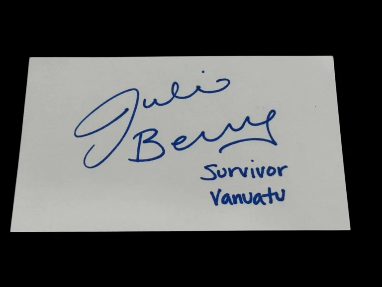 Julie Berry Survivor Vanuatu Reality TV Star Signed Autograph