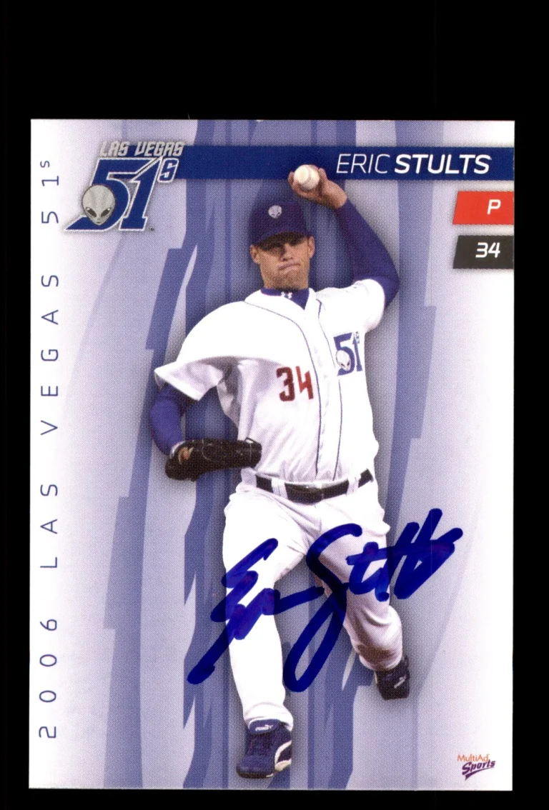 Signed Baseball Card Auto Eric Stults 2006 MultiAd Las Vegas 51s MILB