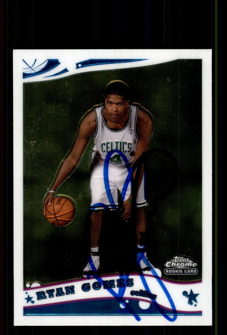 Signed Basketball Card Auto Ryan Gomes 2005-06 Topps Chrome #185 Boston Celtics
