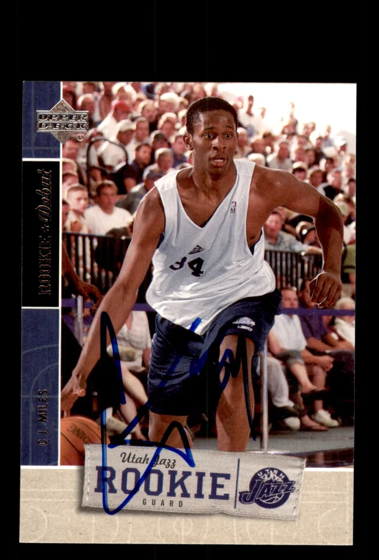 Signed Basketball Card Auto C.J. Miles 2005-06 Upper Deck Rookie Debut #141