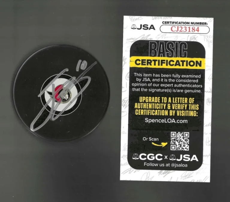 Jordan Spence Signed Ottawa Senators Puck JSA COA