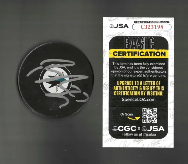 Barclay Goodrow Signed San Jose Sharks Puck JSA COA