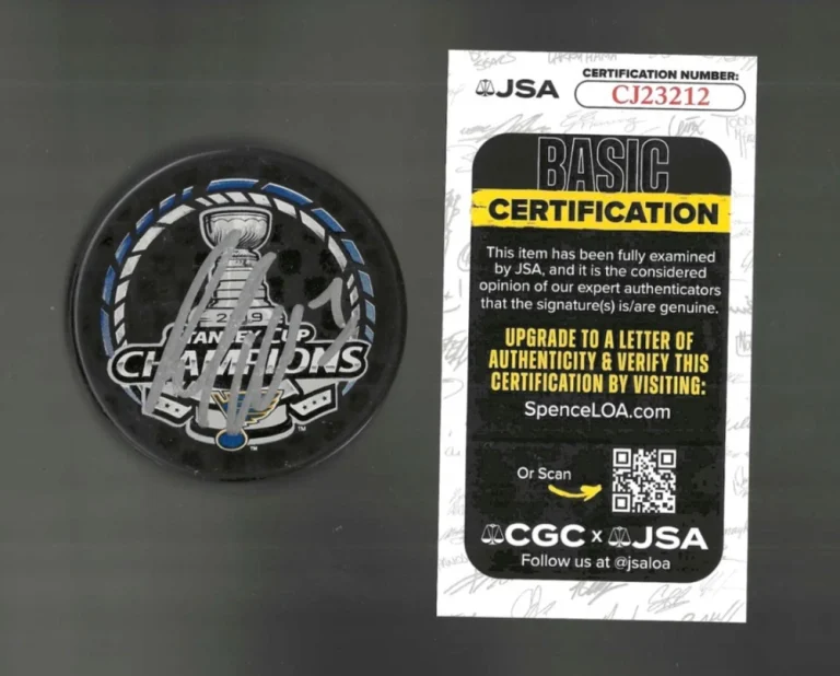 Patrick Maroon Signed St Louis Blues 2019 Stanley Cup Champions Puck JSA COA