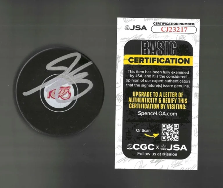 Shayne Gostisbehere Signed Detroit Red Wings Centennial 100th Puck JSA COA