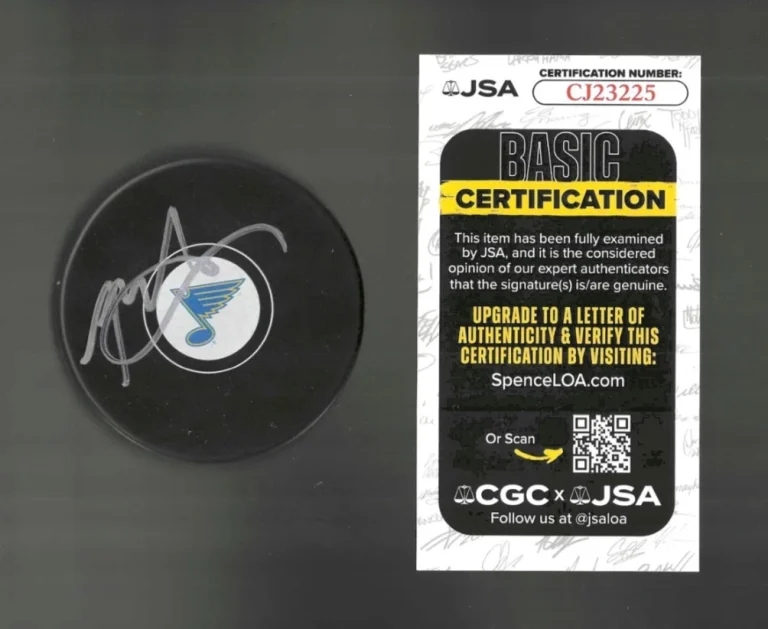 Rod Brind'Amour Signed St Louis Blues Puck JSA COA