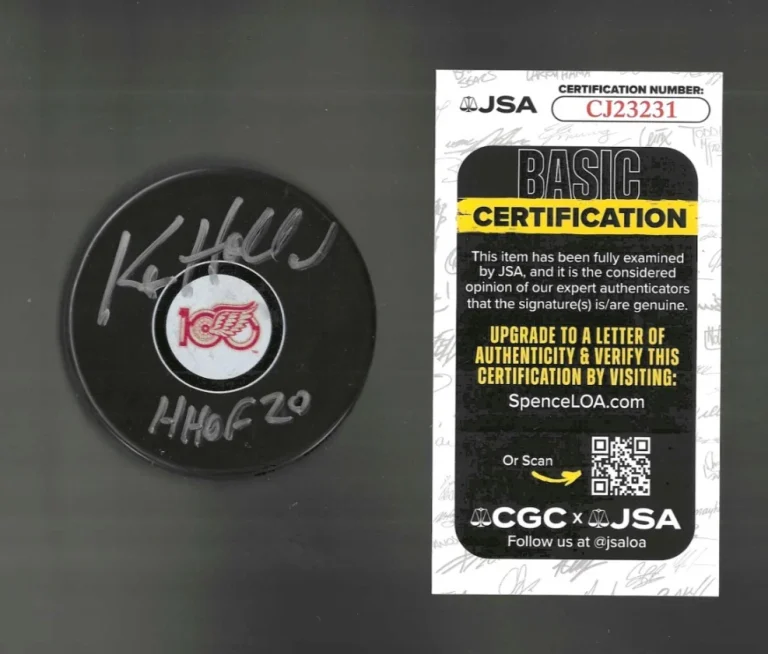 Ken Holland Signed Detroit Red Wings Centennial 100th Puck JSA COA