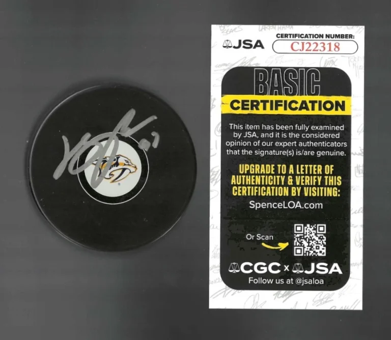 Ryan O'Reilly Signed Nashville Predators Puck JSA COA