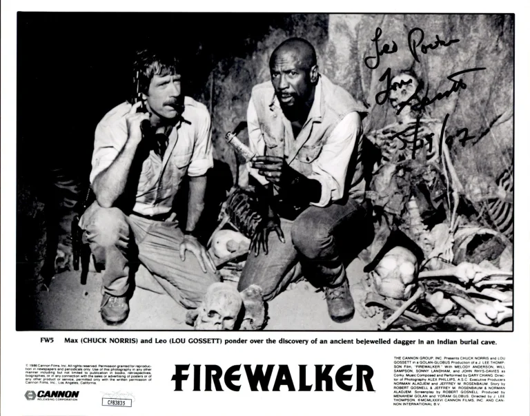 Lou Gossett Signed Inscribed Firewalker Publicity 8x10 Photo #1 JSA COA
