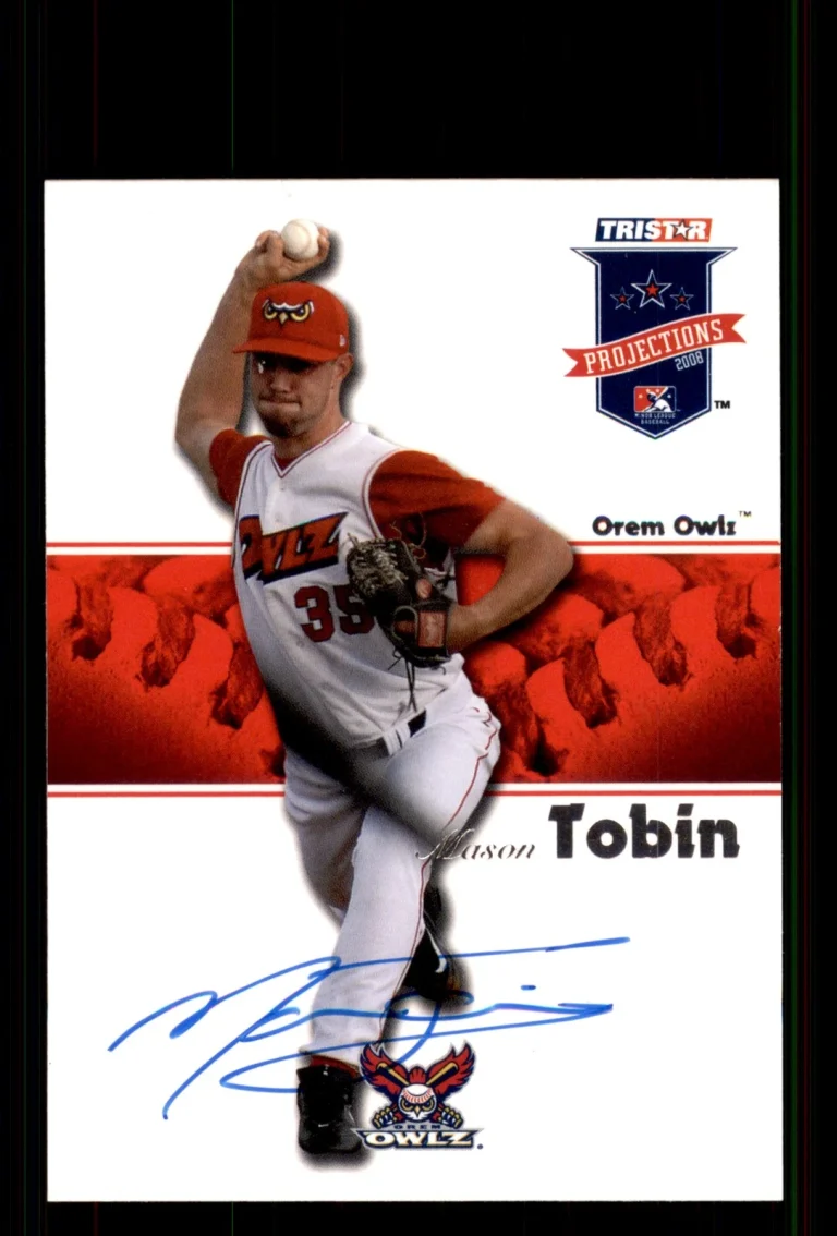 Signed Baseball Card Auto Mason Tobin 2008 TriStar PROjections #326 Orem Owlz
