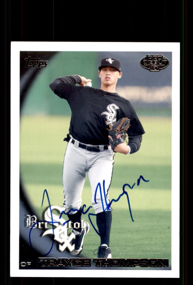 Signed Baseball Card Auto Trayce Thompson 2010 Topps Pro Debut #89 White Sox