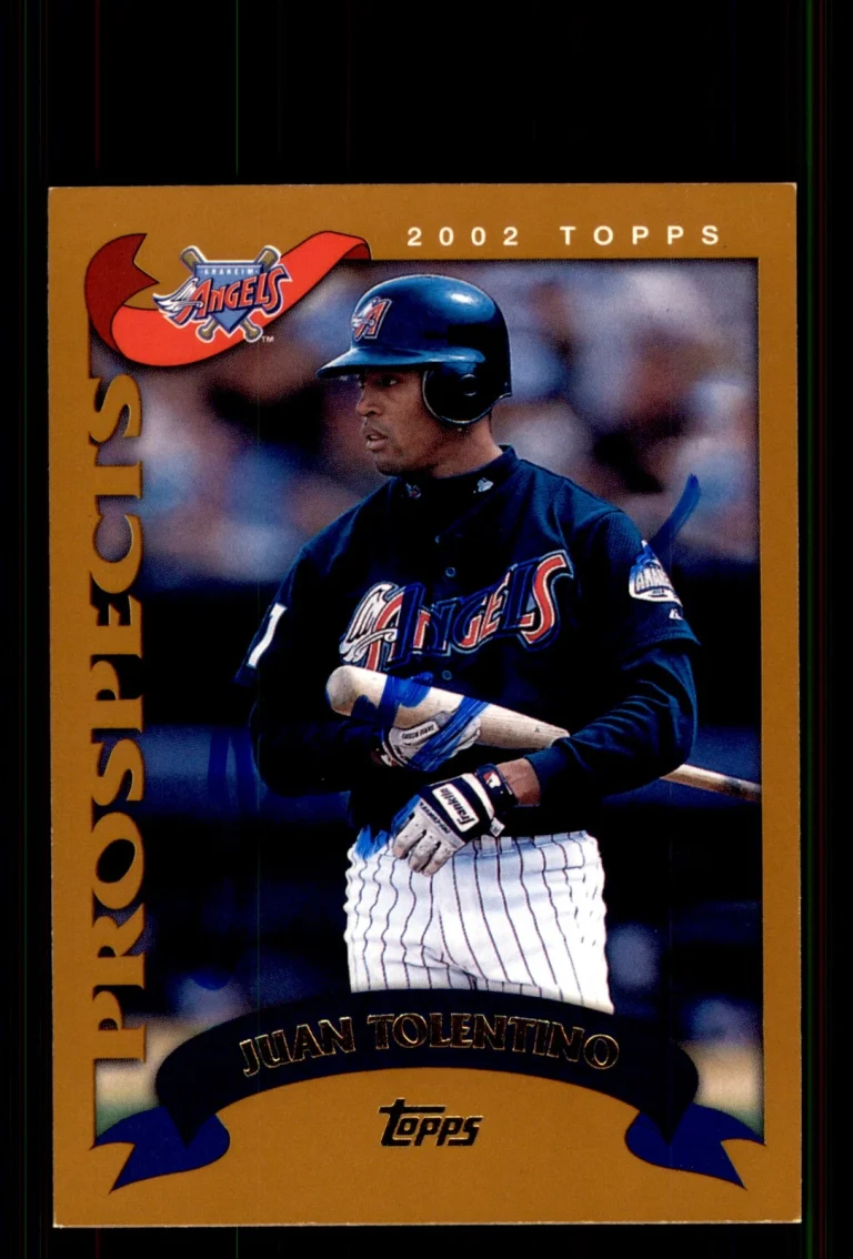 Signed Baseball Card Auto Juan Tolentino 2002 Topps #318 Anaheim Angels