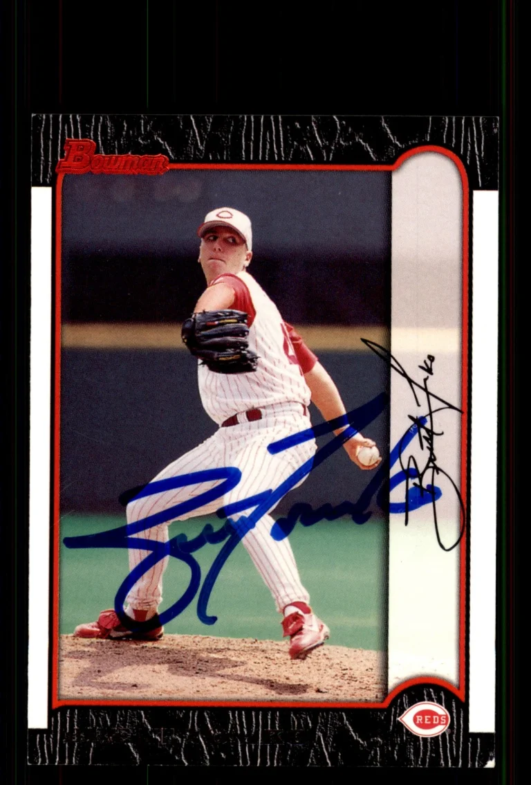 Signed Baseball Card Auto Brett Tomko 1999 Bowman #59 Cincinnati Reds