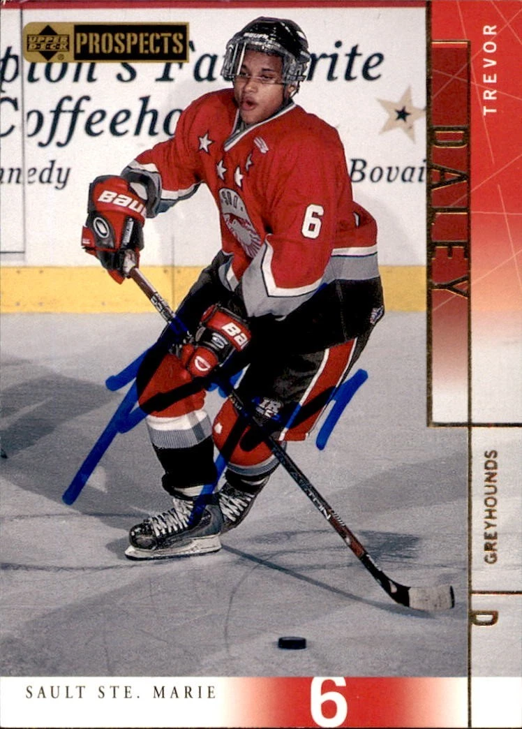 Trevor Daley Signed 2000/01 Upper Deck CHL Prospects Card #26