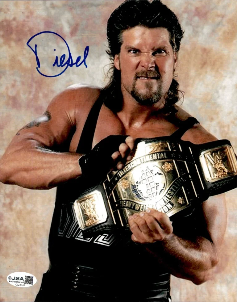 Diesel Signed Intercontinenal Champion 8X10 Photo #2 WWE WCW Kevin Nash JSA COA