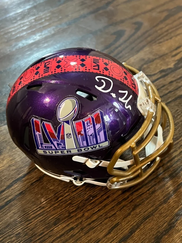 DAVE TOUB SIGNED FOOTBALL MINI HELMET AUTO KANSAS CITY CHIEFS SUPER BOWL LVIII