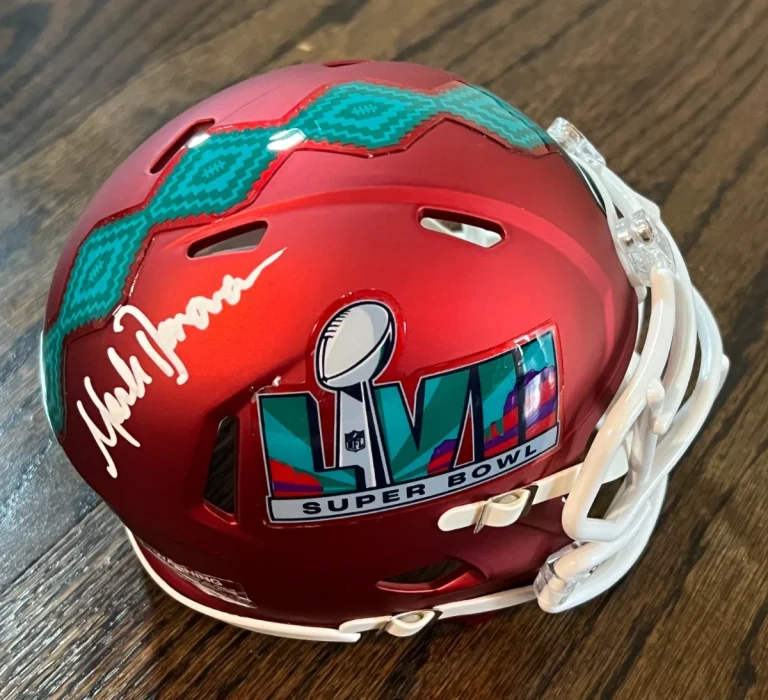 MARK DONOVAN SIGNED FOOTBALL MINI HELMET AUTO KANSAS CITY CHIEFS SUPER BOWL LVII