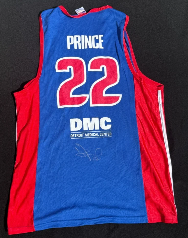 Tayshaun Prince Signed Detroit Pistons SGA DMC L Jersey JSA