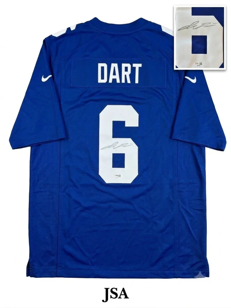 Jaxson Dart Signed AUTHENTIC Jersey JSA Authentic Autograph New York Giants