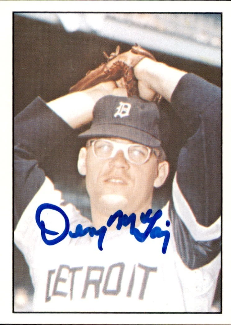 Denny McLain Signed 1978 TCMA Card Detroit Tigers
