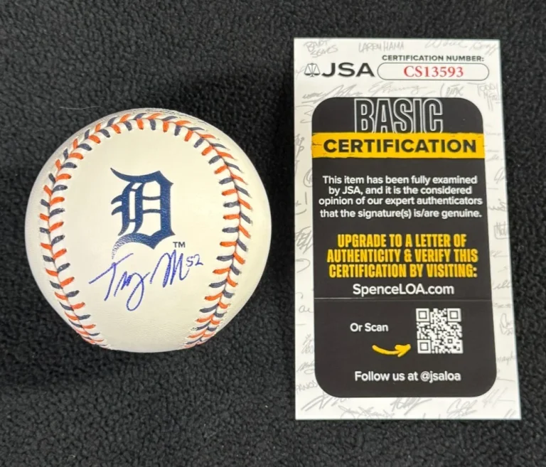 Troy Melton Signed Detroit Tigers Team Stitch OML Baseball Ball JSA COA