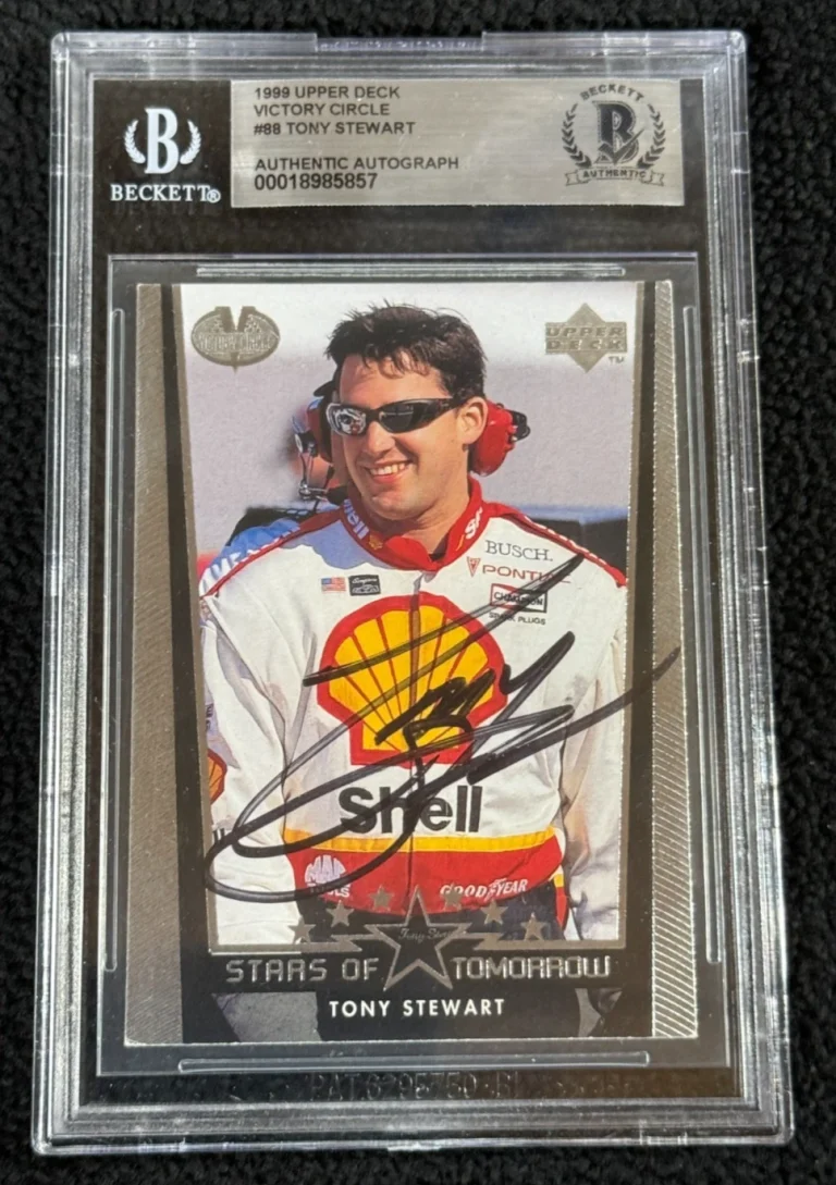 Tony Stewart Signed 1991 M9 Upper Deck Card #88 BAS Certified