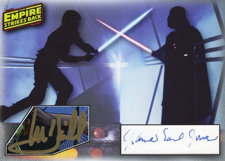 James Earl Jones Mark Hamill Star Wars Signed Autograph Photo Card Grad LOA