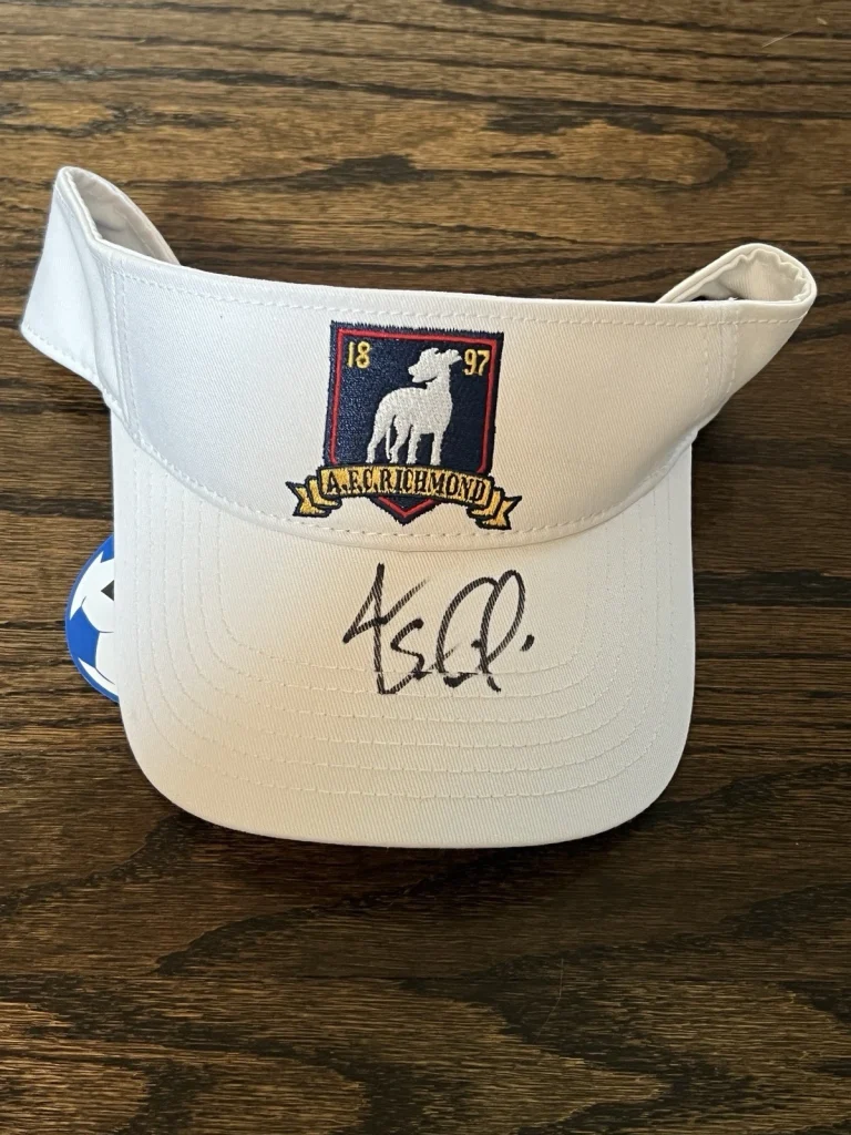 JASON SUDEIKIS SIGNED VISOR HAT AFC RICHMOND AUTO TED LASSO TV SHOW JSA COA