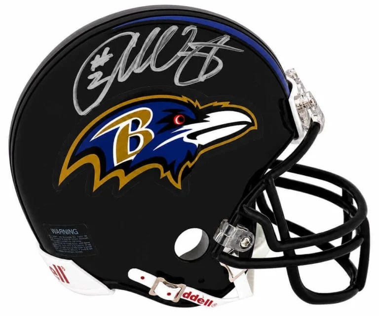 Anthony Wright Signed Baltimore Ravens Riddell (VSR4) Mini Helmet (SCHWARTZ COA)