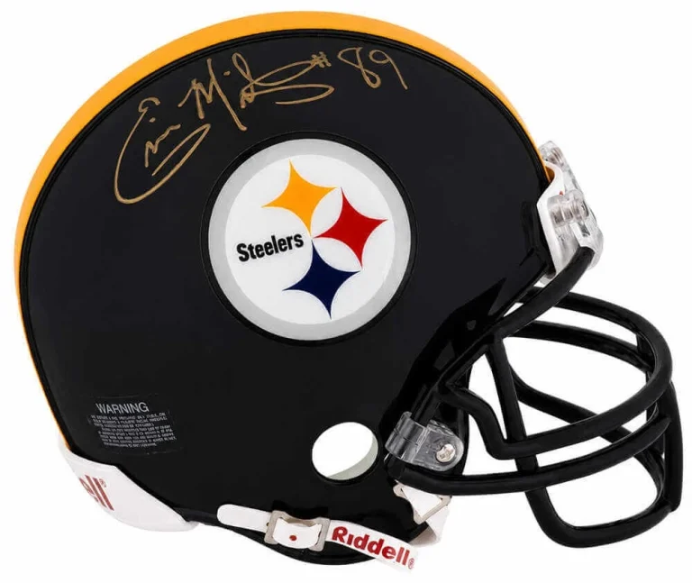 Ernie Mills Signed Pittsburgh Steelers Riddell (VSR4) Mini Helmet (SCHWARTZ COA)