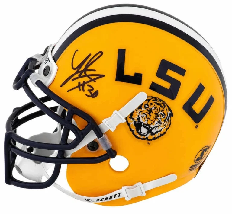 LaRon Landry Signed LSU Tigers Schutt Mini Helmet - (SCHWARTZ SPORTS COA)