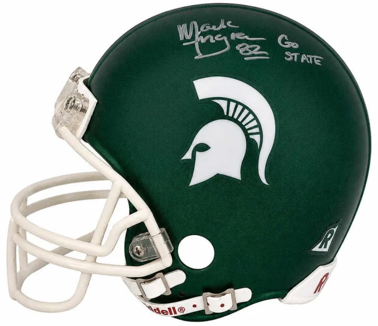 Mark Ingram Signed Michigan State Riddell (VSR4) Mini Helmet w/Go State (SS COA)