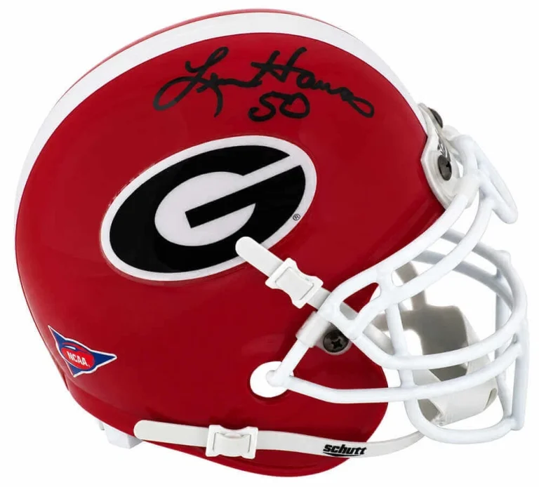 Len Hauss Signed Georgia Bulldogs Schutt Mini Helmet - (SCHWARTZ SPORTS COA)
