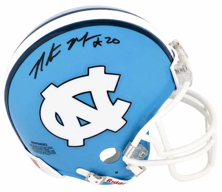 Natrone Means Signed UNC Tar Heels Riddell (VSR4) Mini Helmet - (SCHWARTZ COA)