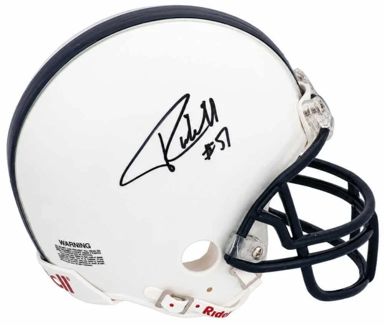 Rich Milot Signed Penn State Riddell (VSR4) Mini Helmet - (SCHWARTZ SPORTS COA)