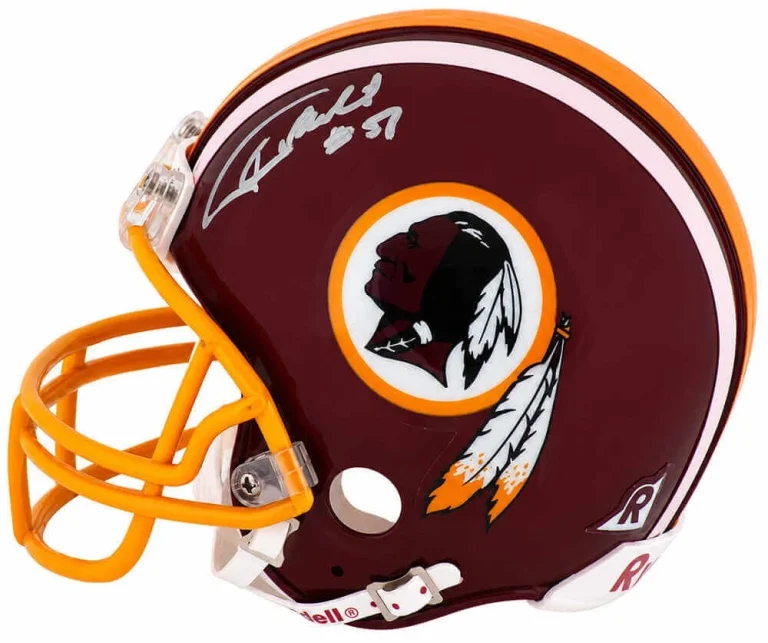 Rich Milot Signed Washington Throwback Riddell (VSR4) Mini Helmet (SCHWARTZ COA)