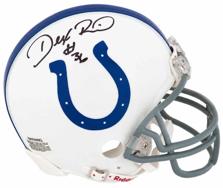 Dexter Reid Signed Indianapolis Colts Riddell (VSR4) Mini Helmet -(SCHWARTZ COA)