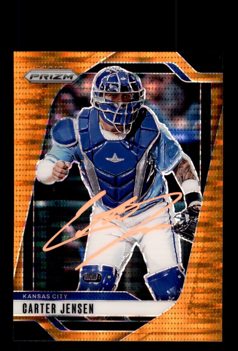 Signed Baseball Card Auto Carter Jensen 2025 Panini Prizm #166 Royals /399