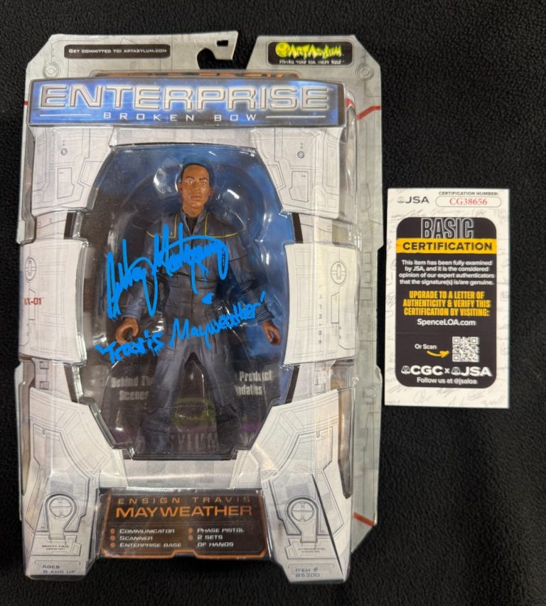 Anthony Montgomery Signed Star Trek Enterprise Travis Mayweather Figure JSA COA