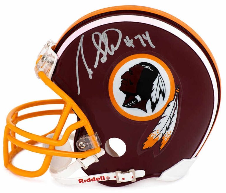 George Starke Signed Redskins T/B Riddell (VSR4) Mini Helmet - (SCHWARTZ COA)