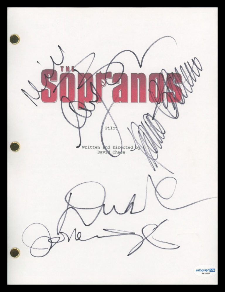 The Sopranos AUTOGRAPHS Signed Full Pilot Episode Script - David Chase +4 ACOA