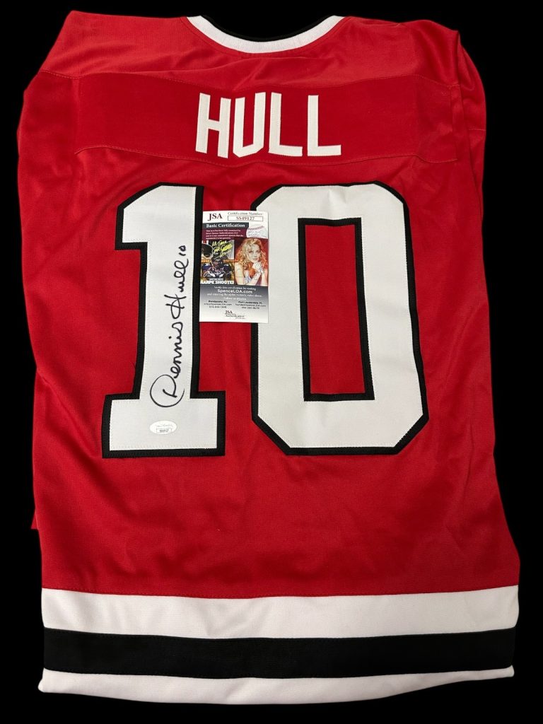 Dennis Hull Chicago Black Hawks Detroit Red Wings Signed Autograph Jersey JSA