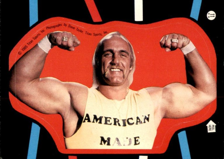 Hulk Hogan 1985 Titan Sports Sticker Puzzle Piece Card WWE WWF