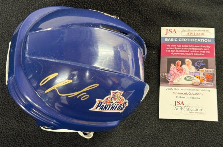 Pavel Bure Signed Florida Panthers Mini Helmet JSA COA