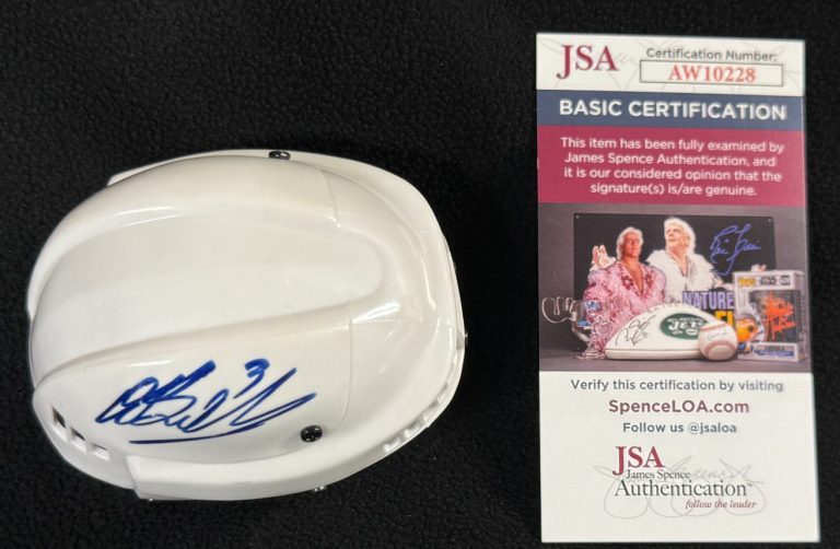Oskars Bartulis Signed Philadelphia Flyers Micro Mini Helmet JSA COA