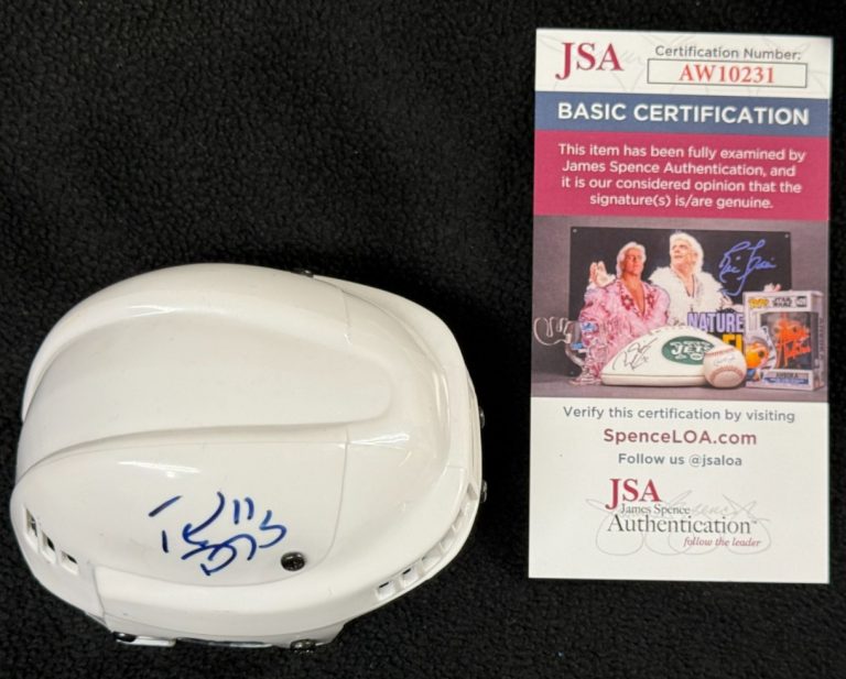 Philippe Dupuis Signed Colorado Avalanche Micro Mini Helmet JSA COA