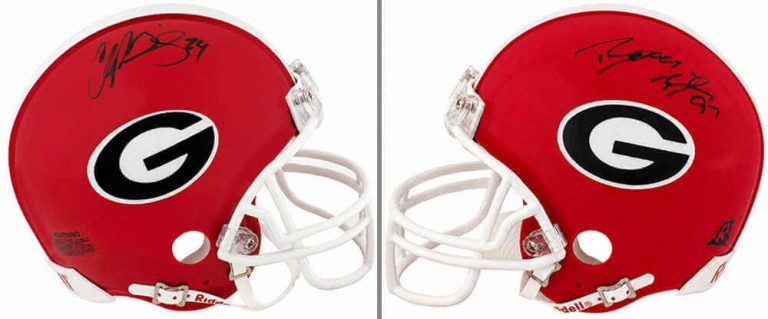 Champ Bailey & Boss Bailey Signed Georgia Riddell (VSR4) Mini Helmet - (SS COA)