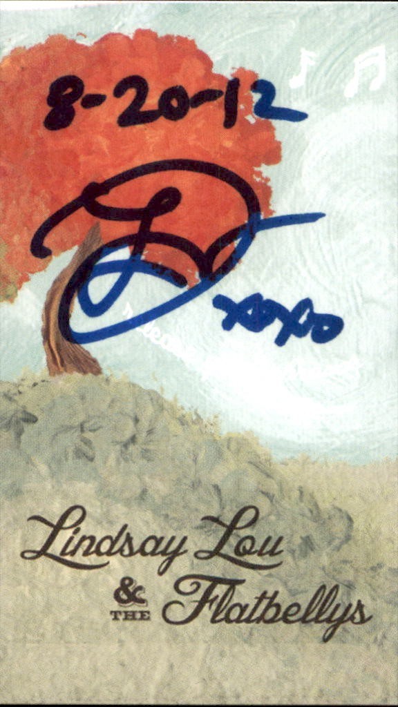 Lindsay Lou Signed Business Card Lindsay Lou and the Flatbellys
