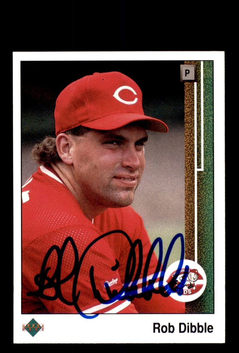 Signed Baseball Card Auto Rob Dibble 1989 Upper Deck #375 Cincinnati Reds