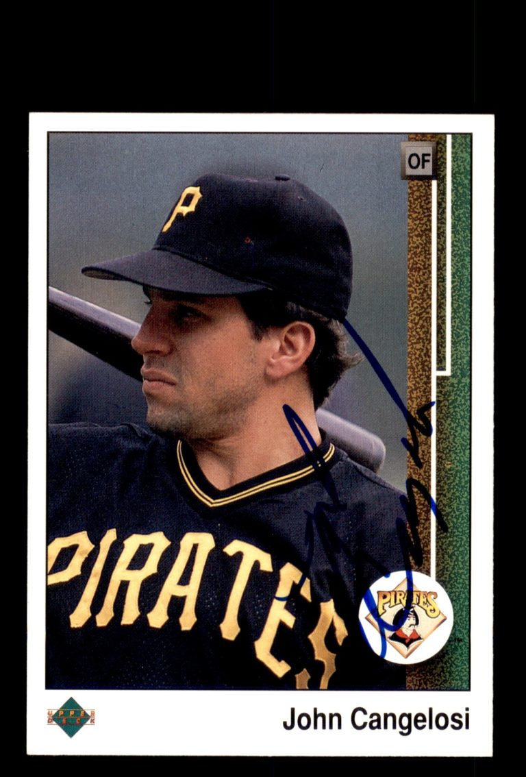 Signed Baseball Card Auto John Cangelosi 1989 Upper Deck #67 Pittsburgh Pirates